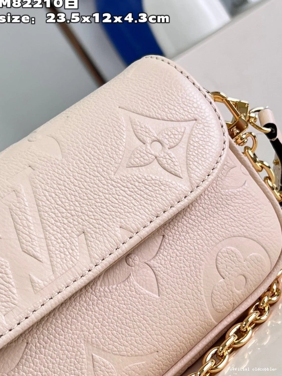 Official oldcobbler Ivy-23.5*12*4.3cm LOUIS Chain VUITTON on Wallet 0808